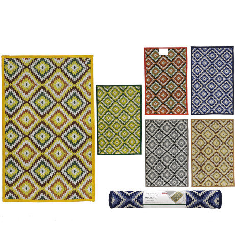 Χαλί Πολύχρωμο 70% πολυεστέρας/30% βαμβάκι 55x140cm Σε 6 Χρώματα