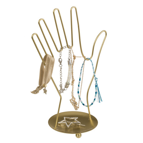 Μπιζουτιέρα Χέρι Χρυσό Μέταλλο 16x10x26.5cm