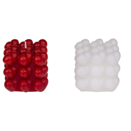 Κερί Καρδιές 6cm Σε 2 Χρώματα