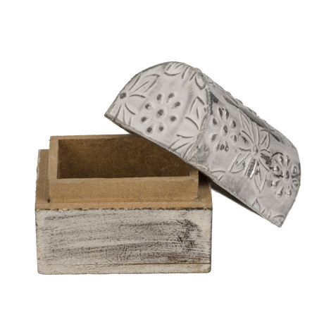 Κουτί Αποθήκευσης Κοσμημάτων Μέταλλο/Ξύλο 5x3.8cm Σε 6 Σχέδια