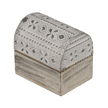 Κουτί Αποθήκευσης Κοσμημάτων Μέταλλο/Ξύλο 5x3.8cm Σε 6 Σχέδια