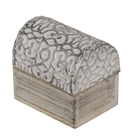 Κουτί Αποθήκευσης Κοσμημάτων Μέταλλο/Ξύλο 5x3.8cm Σε 6 Σχέδια