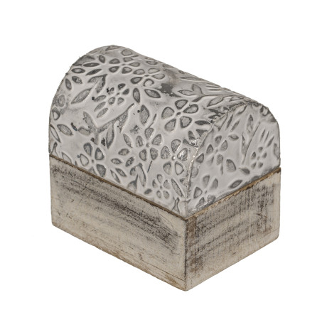 Κουτί Αποθήκευσης Κοσμημάτων Μέταλλο/Ξύλο 5x3.8cm Σε 6 Σχέδια