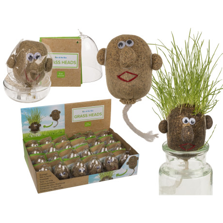 Πρόσωπο Γρασίδας Σε Πλαστικό Αβγό 8cm