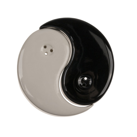 Σετ Δοχεία Αλατοπίπερο Ying Yang Λευκό/Μαύρο Κεραμικό 6x6x7cm 2Τμχ