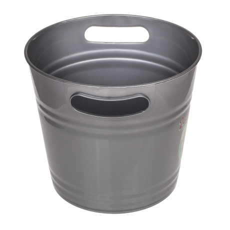 Δοχείο Πάγου ‘Iced Cold Beer!’ Με Χερούλια Γκρι Μέταλλο 6lt