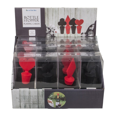 Πώμα Μπουκαλιού Σύμβολο Τράπουλας Σιλικόνη 12x5cm Σε 4 Σχέδια