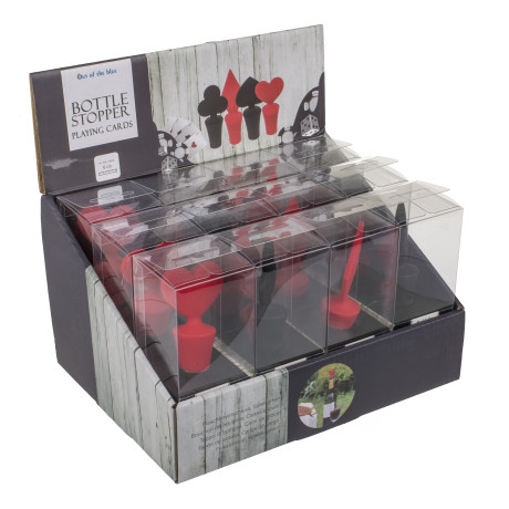 Πώμα Μπουκαλιού Σύμβολο Τράπουλας Σιλικόνη 12x5cm Σε 4 Σχέδια