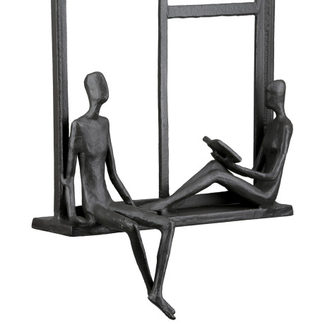 Ανάγλυφο τοίχου Ορθογώνιο Μεταλλικό Σκούρο Καφέ 17X9X25Cm 17X9X25Cm