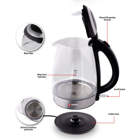 Ηλεκτρικός Βραστήρας 1.7L 2200W ALPINA