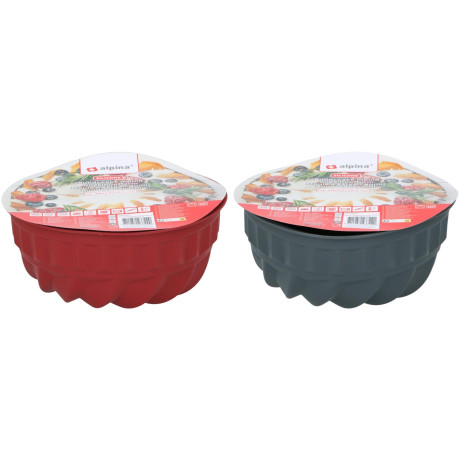 Φόρμα Κέικ Bundt Σιλικόνη 24x24x10.5cm ALPINA Σε 2 Χρώματα