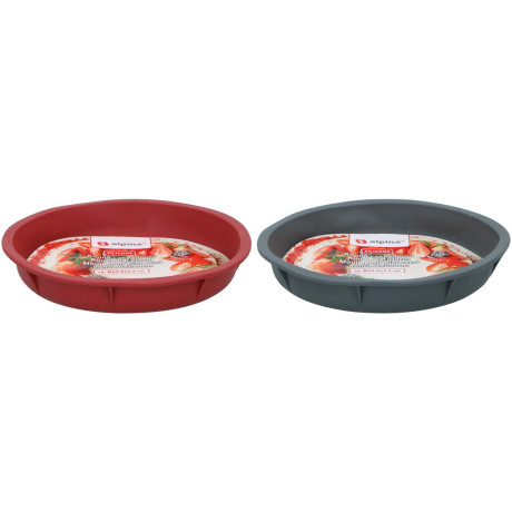 Στρογγυλή Φόρμα Κέικ Σιλικόνη Γκρι 24.5x4.5cm ALPINA Σε 2 Χρώματα