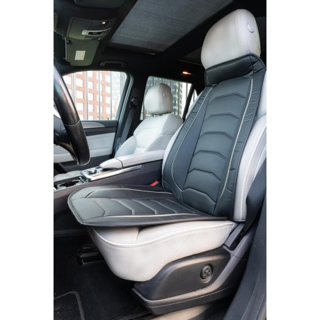 Μαξιλάρι Καθίσματος Αυτοκινήτου Δερμάτινη Όψη Γκρι 120x50cm