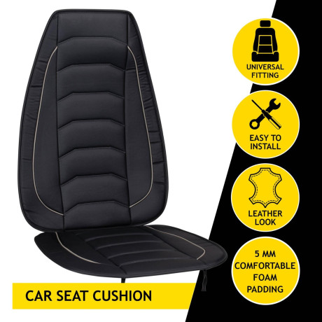 Μαξιλάρι Καθίσματος Αυτοκινήτου Δερμάτινη Όψη Γκρι 120x50cm