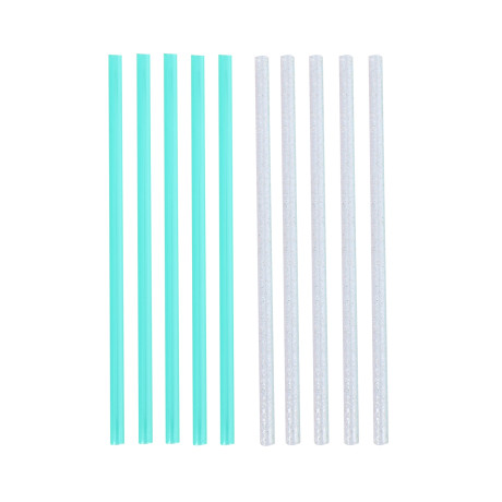 Επαναχρησιμοποιούμενα Καλαμάκια 10Τμχ Πολύχρωμα ALPINA