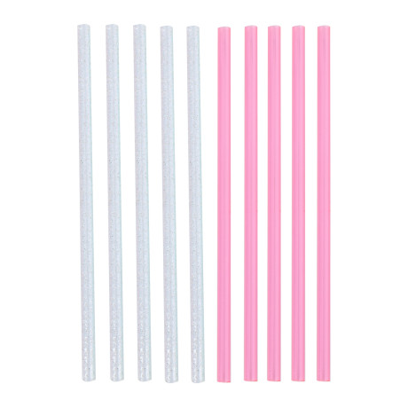 Επαναχρησιμοποιούμενα Καλαμάκια 10Τμχ Πολύχρωμα ALPINA