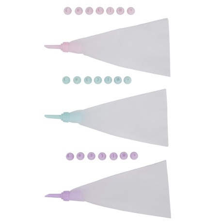 Σετ Σακούλα Ζαχαροπλαστικής 9Τμχ 3 Χρώματα ALPINA