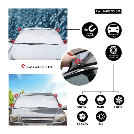 Αντηλιακή Κάλυψη Αυτοκινήτου Όλων των Εποχών 160x95cm DUNLOP