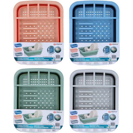 Αναδιπλούμενη Θήκη Πιάτων 36.5x31.2x15.5cm 4 Χρώματα ALPINA