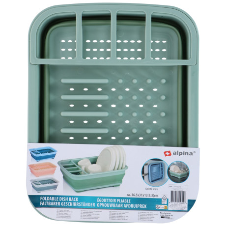 Αναδιπλούμενη Θήκη Πιάτων 36.5x31.2x15.5cm 4 Χρώματα ALPINA