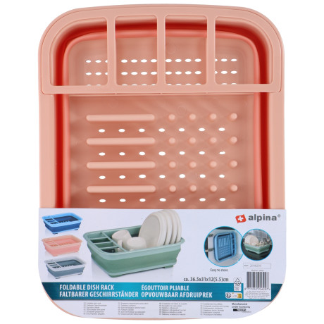 Αναδιπλούμενη Θήκη Πιάτων 36.5x31.2x15.5cm 4 Χρώματα ALPINA