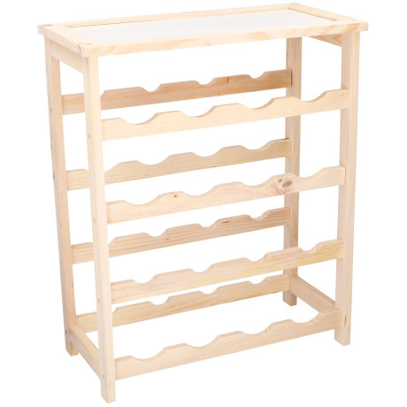 Ραφιέρα Μπουκαλιών Κρασιού 16 Θέσεων Ξύλινη 55x46x23cm