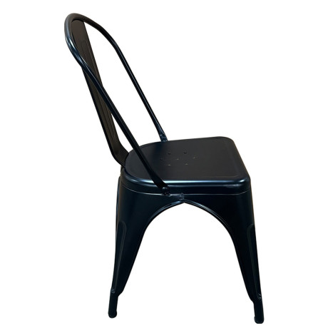 Καρέκλα ArteLibre Βιομηχανικού Τύπου Vintage TOLIKO Μαύρο Ματ Μέταλλο 44x49x84cm