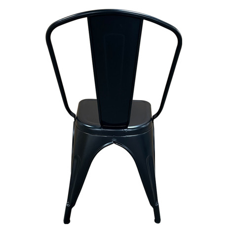 Καρέκλα ArteLibre Βιομηχανικού Τύπου Vintage TOLIKO Μαύρο Ματ Μέταλλο 44x49x84cm