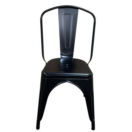 Καρέκλα ArteLibre Βιομηχανικού Τύπου Vintage TOLIKO Μαύρο Ματ Μέταλλο 44x49x84cm