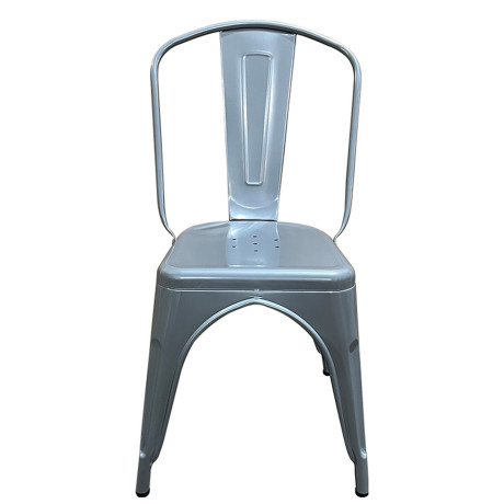 Καρέκλα ArteLibre Βιομηχανικού Τύπου Vintage TOLIKO Γκρι Μέταλλο 44x49x84cm