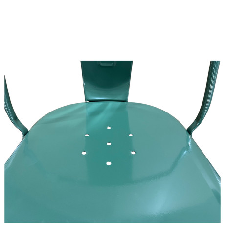 Καρέκλα ArteLibre Βιομηχανικού Τύπου Vintage TOLIKO Πράσινο Μέταλλο 44x49x84cm