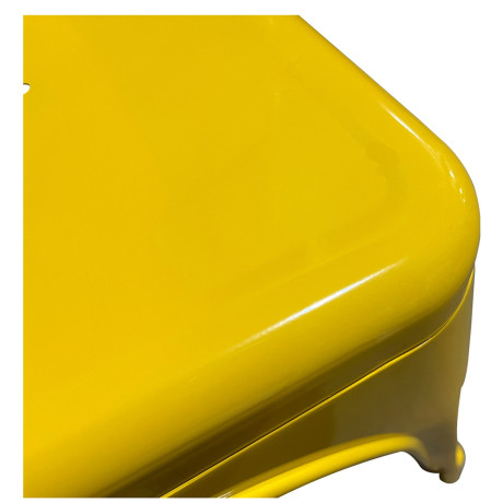 Καρέκλα ArteLibre Βιομηχανικού Τύπου Vintage TOLIKO Κίτρινο Μέταλλο 44x49x84cm