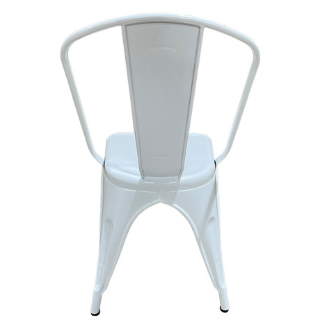 Καρέκλα ArteLibre Βιομηχανικού Τύπου Vintage TOLIKO Λευκό Μέταλλο 44x49x84cm
