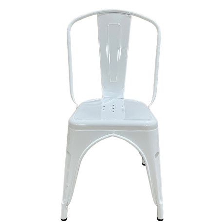 Καρέκλα ArteLibre Βιομηχανικού Τύπου Vintage TOLIKO Λευκό Μέταλλο 44x49x84cm