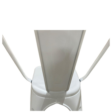 Καρέκλα ArteLibre Βιομηχανικού Τύπου Vintage TOLIKO Λευκό Μέταλλο 44x49x84cm