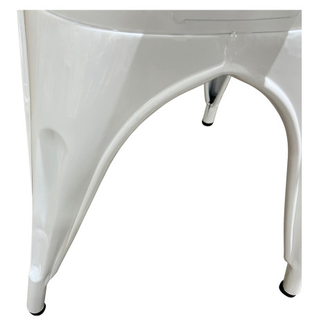 Καρέκλα ArteLibre Βιομηχανικού Τύπου Vintage TOLIKO Λευκό Μέταλλο 44x49x84cm