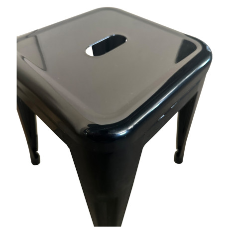 Σκαμπό ArteLibre Βιομηχανικού Τύπου Vintage VELINO Μαύρο Μέταλλο 38x38x45cm