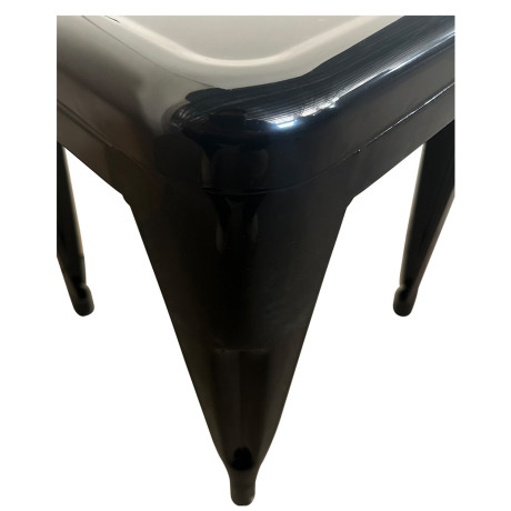 Σκαμπό ArteLibre Βιομηχανικού Τύπου Vintage VELINO Μαύρο Μέταλλο 38x38x45cm