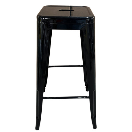 Σκαμπό Bar ArteLibre Βιομηχανικού Τύπου Vintage SILANO Μαύρο Μέταλλο 42x42x76cm