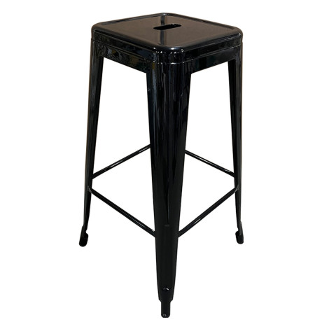 Σκαμπό Bar ArteLibre Βιομηχανικού Τύπου Vintage SILANO Μαύρο Μέταλλο 42x42x76cm