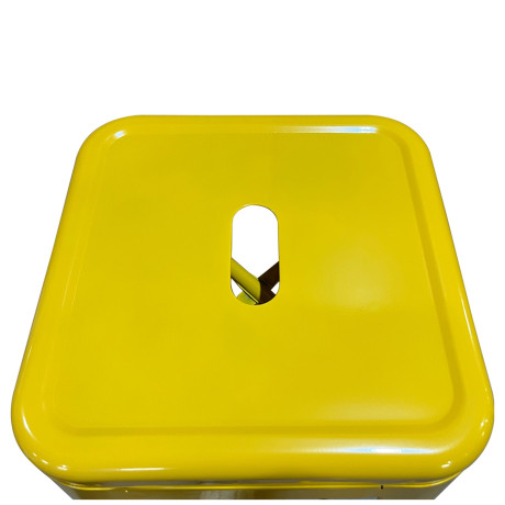 Σκαμπό Bar ArteLibre Βιομηχανικού Τύπου Vintage SILANO Κίτρινο Μέταλλο 42x42x76cm