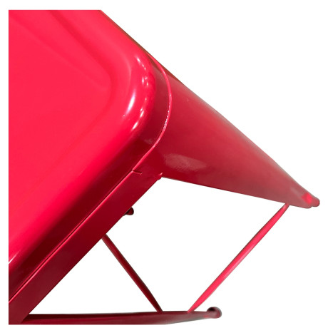 Σκαμπό Bar ArteLibre Βιομηχανικού Τύπου Vintage SILANO Κόκκινο Μέταλλο 42x42x76cm