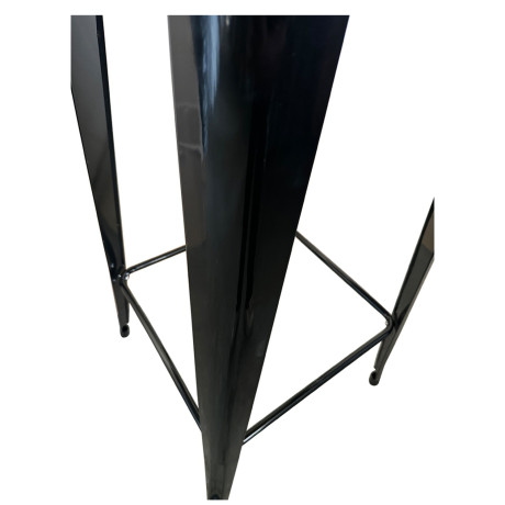 Τραπέζι Bar ArteLibre Βιομηχανικού Τύπου Vintage ARTEKTO Μαύρο/Καφέ Μέταλλο/Ξύλο 60x60x103cm