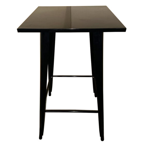 Τραπέζι Bar ArteLibre Βιομηχανικού Τύπου Vintage ARTEKTO Μαύρο Μέταλλο/Ξύλο 60x60x103cm