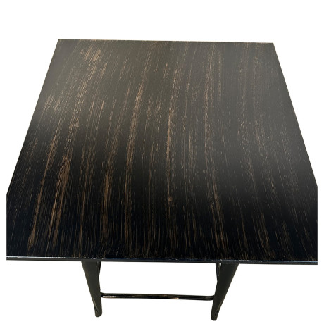 Τραπέζι Bar ArteLibre Βιομηχανικού Τύπου Vintage ARTEKTO Μαύρο Αντικέ Μέταλλο/Ξύλο 60x60x103cm