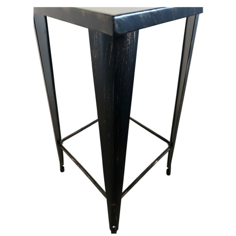 Τραπέζι Bar ArteLibre Βιομηχανικού Τύπου Vintage ARTEKTO Μαύρο Αντικέ Μέταλλο/Ξύλο 60x60x103cm