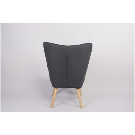 Πολυθρόνα ArteLibre BRIAR Κίτρινο/Μπλε Patchwork Ύφασμα/Ξύλο 73x69x96cm