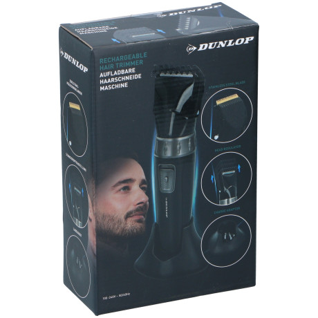 Κουρευτική Μηχανή Επαναφορτιζόμενη Μαύρη DUNLOP