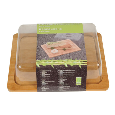 Βάση Τυριού Ξύλινη Με Πλαστικό Κάλυμμα 25x19x8cm