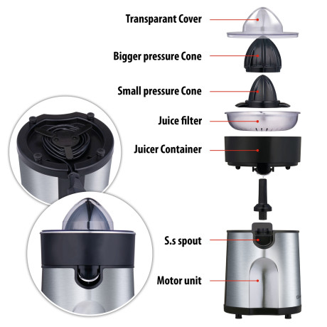 Στίφτης Εσπεριδοειδών 230V 85W Ανοξείδωτος ALPINA